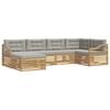 vidaXL Conjunto de sof&aacute;s de exterior 6 uds. Blanco y Gris Claro