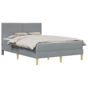 vidaXL Estructura de cama Gris Claro 120 x 200 cm Poli&eacute;ster