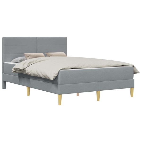 vidaXL Estructura de cama Gris Claro 120 x 200 cm Poli&eacute;ster