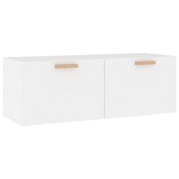 vidaXL Armario de pared madera contrachapada blanco 100x36,5x35 cm