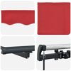 vidaXL Toldo Retr&aacute;ctil Manual Rojo 600 x 300 cm Poli&eacute;ster y Acero