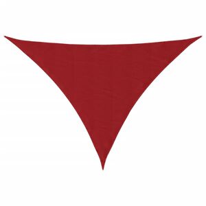 vidaXL Toldo de vela triangular de tela oxford rojo 3x4x4 m