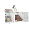 vidaXL Mueble de pared con puertas de vidrio blanco 68,5x37x35 cm