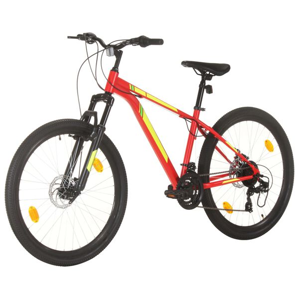 vidaXL Bicicleta montaña 21 velocidades 27,5 pulgadas rueda 38 cm rojo