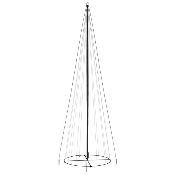 vidaXL Árbol de Navidad cónico 1134 LED azul 230x800 cm