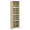 vidaXL Estanter&iacute;a 4 niveles contrachapada blanca y Sonoma 40x24x142 cm