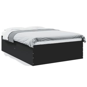 vidaXL Estructura de cama madera de ingenier&iacute;a negra 120x200 cm