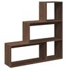 vidaXL Librer&iacute;a divisora 3 niveles madera marr&oacute;n roble 123x29x123 cm