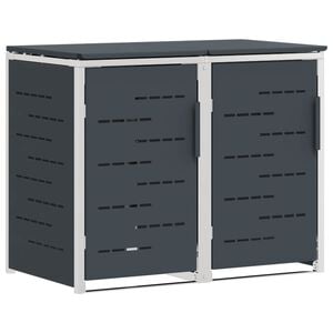 vidaXL Almacenamiento de contenedor con ruedas for 2 Bins 240L