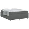 vidaXL Estructura de cama con colch&oacute;n Gris oscuro 180 x 200 cm tela