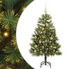 vidaXL &Aacute;rbol de Navidad artificial con ramas plegables y conos 120 cm