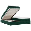 vidaXL Estructura de cama otomana colchones terciopelo verde oscuro