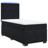 vidaXL Cama box spring con colch&oacute;n terciopelo negro 100x200 cm