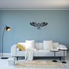Homemania Adorno de pared Eagle acero negro 100x44 cm
