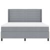 vidaXL Cama tipo Box Spring con colch&oacute;n Gris claro 180 x 200 cm tela