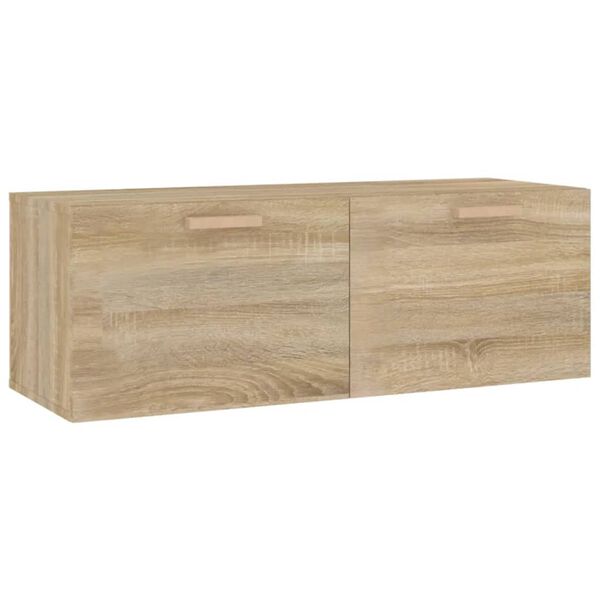 vidaXL Armario pared madera contrachapada roble Sonoma 100x36,5x35 cm