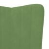 vidaXL Sill&oacute;n de relax con taburete de terciopelo verde claro