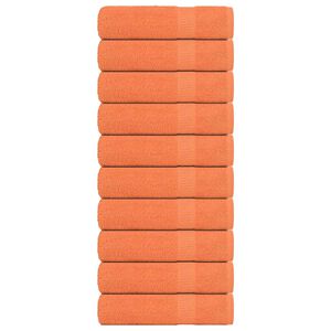 vidaXL Toallas de ba&ntilde;o FROGN 10 uds naranja 100x150 cm 360 g/m&sup2;
