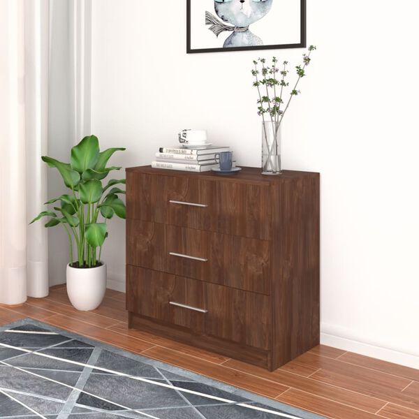 vidaXL Mueble de cajones madera ingenier&iacute;a marr&oacute;n roble 71x35x68 cm