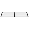 vidaXL Marquesina para puerta PC negro 200x100 cm