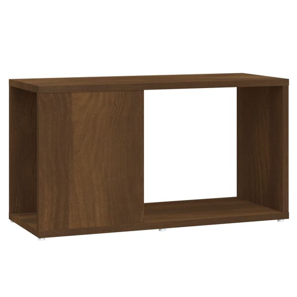 vidaXL Mueble de TV madera contrachapada marr&oacute;n roble 60x24x32 cm
