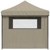 vidaXL Tienda de fiesta plegable Pop-Up con 4 paredes laterales taupe
