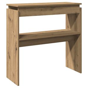 vidaXL Mesa consola madera de ingenier&iacute;a roble artesanal 80x30x80 cm