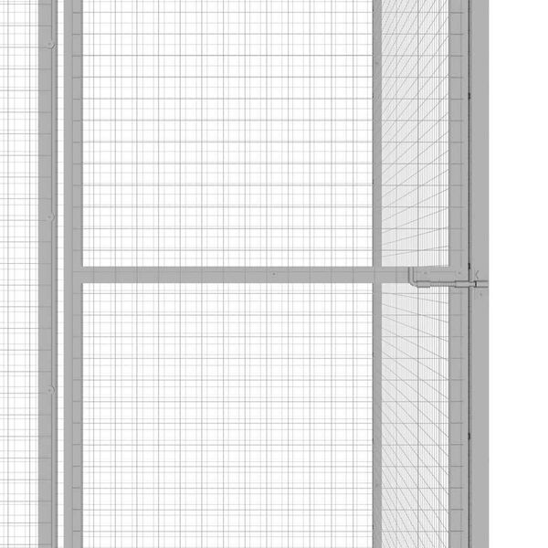vidaXL Jaula para gatos acero galvanizado 6x3x2,5 m
