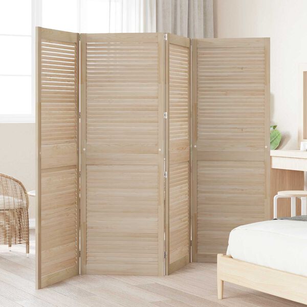 vidaXL Puerta de Armario con puerta 4 pcs Natural 140.5 x 2 x 59.5 cm