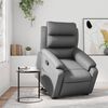 vidaXL Sill&oacute;n reclinable elevable cuero artificial gris