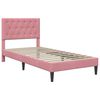 vidaXL Estructura de cama con colch&oacute;n Rosa 80 x 200 cm Terciopelo