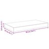 vidaXL Estante flotante de pared 4 uds MDF negro brillo 50x23x3,8 cm