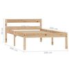 vidaXL Estructura de cama con 2 cajones madera maciza pino 100x200 cm