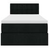 vidaXL Estructura cama otomana colchón tela negra 90x190 cm