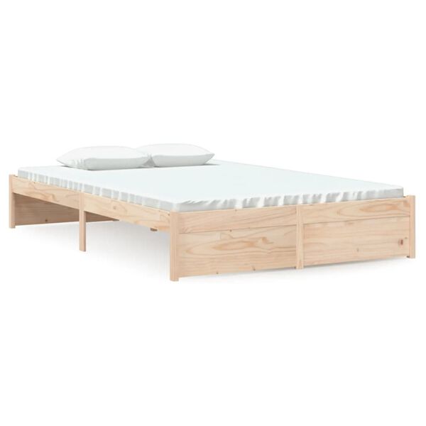 vidaXL Estructura de cama sin colch&oacute;n madera maciza 120x200 cm