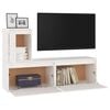 vidaXL Muebles para TV 3 piezas madera maciza de pino blanco