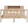 vidaXL Cama con estantería sin colchón madera maciza de pino 120x200cm