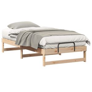 vidaXL Estructura de cama Marr&oacute;n 90 x 190 cm Madera de pino macizo