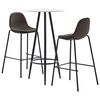 vidaXL Juego de mesa alta y taburetes 3 piezas tela gris oscuro
