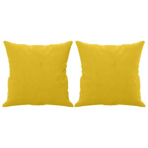 vidaXL Cojines decorativos 2 uds terciopelo amarillo 40x40 cm