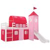 vidaXL Cama alta para ni&ntilde;os tobog&aacute;n y escalera madera pino 208x230 cm