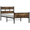 vidaXL Estructura cama sin colch&oacute;n madera roble ahumado 75x190 cm