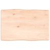 vidaXL Tablero de mesa madera maciza borde natural 60x40x(2-4) cm