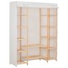 vidaXL Armario de tela blanco 135x40x170 cm