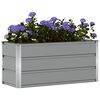 vidaXL Jardinera Gris Claro 100 x 40 x 45 cm Acero