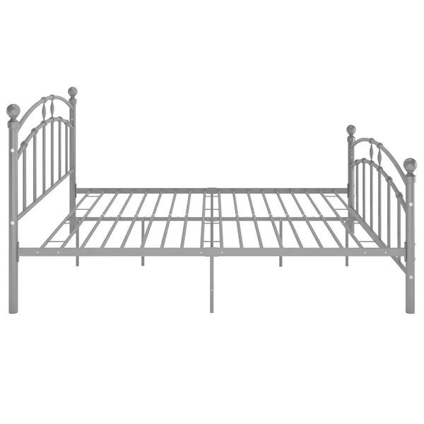 vidaXL Estructura de cama sin colchón metal gris 200x200 cm