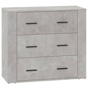 vidaXL Aparador de madera contrachapada gris hormig&oacute;n 80x33x70 cm