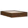 vidaXL Cama con cajones madera de ingenier&iacute;a marr&oacute;n roble 120x200 cm