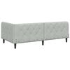 vidaXL Estructura de cama en esquina Gris Claro 90 x 190 cm Terciopelo
