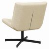 vidaXL Silla giratoria Crema 63 x 75 x 76 cm tela